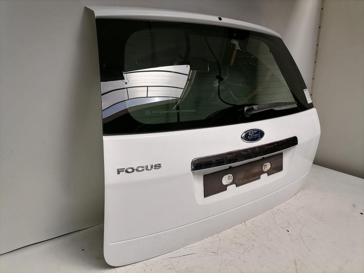 Ford Focus 2 original Heckklappe mit Heckscheibe Kombi Tunier Frost Wei&szlig; Bj.2009